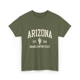 Arizona Grand Canyon State Cactus T-Shirt - Military Green