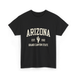 Arizona Grand Canyon State Cactus T-Shirt - Black