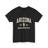 Arizona Grand Canyon State Cactus T-Shirt - Black