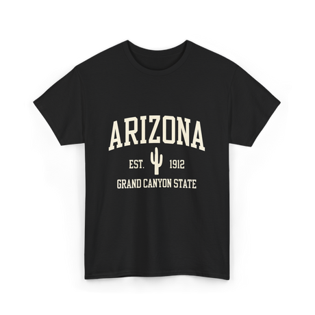 Arizona Grand Canyon State Cactus T-Shirt - Black