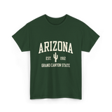 Arizona Grand Canyon State Cactus T-Shirt - Forest Green