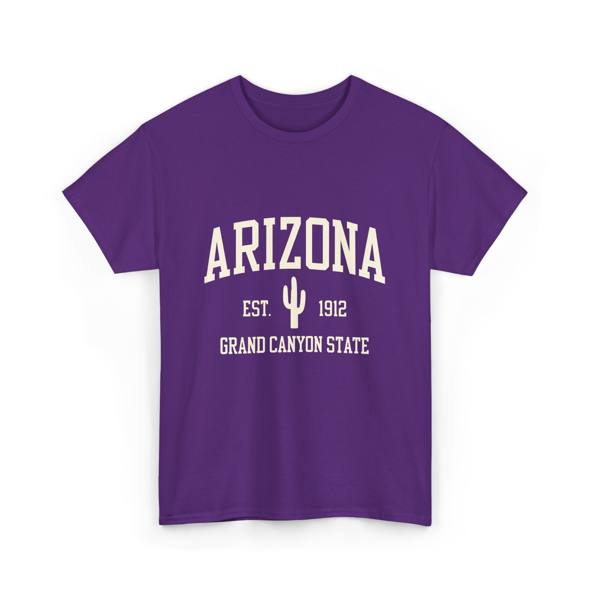 Arizona Grand Canyon State Cactus T-Shirt - Purple