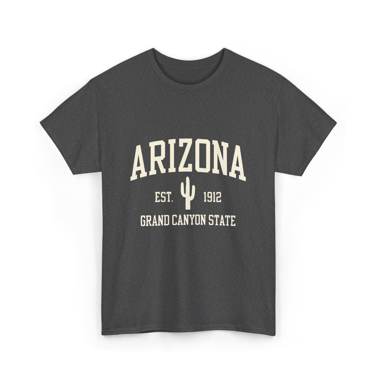 Arizona Grand Canyon State Cactus T-Shirt - Dark Heather