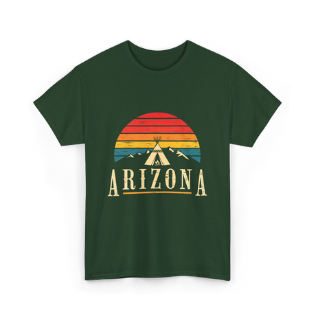 Arizona Mountains Camping Outdoors T-Shirt - Forest Green