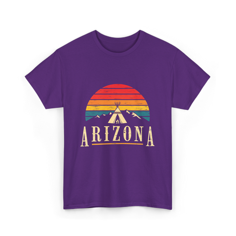 Arizona Mountains Camping Outdoors T-Shirt - Purple