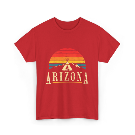 Arizona Mountains Camping Outdoors T-Shirt - Red