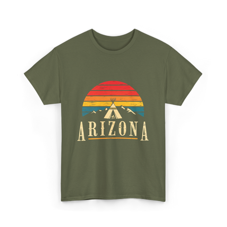 Arizona Mountains Camping Outdoors T-Shirt - Military Green