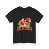 Arizona Roadrunner Desert Cactus T-Shirt - Black