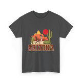 Arizona Roadrunner Desert Cactus T-Shirt - Dark Heather
