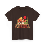 Arizona Roadrunner Desert Cactus T-Shirt - Dark Chocolate