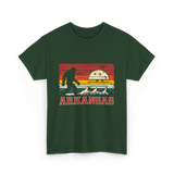 Arkansas Bigfoot Adventure Hiking T-Shirt - Forest Green