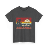 Arkansas Bigfoot Adventure Hiking T-Shirt - Dark Heather