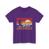 Arkansas Bigfoot Adventure Hiking T-Shirt - Purple