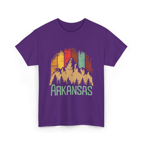 Arkansas Mountains Arkansas T-Shirt - Purple