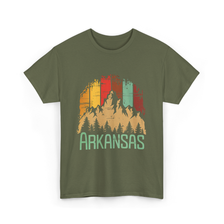 Arkansas Mountains Arkansas T-Shirt - Military Green