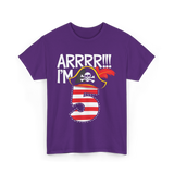 Arrrr I'm 5 Pirate Theme T-Shirt - Purple