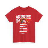 Arrrr I'm 5 Pirate Theme T-Shirt - Red