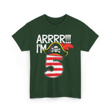 Arrrr I'm 5 Pirate Theme T-Shirt - Forest Green