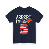 Arrrr I'm 5 Pirate Theme T-Shirt - Navy