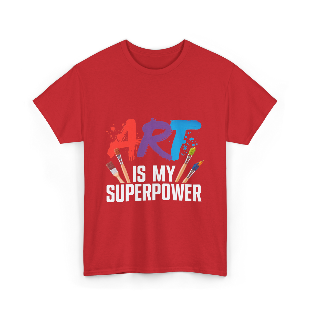 Art Is My Superpower Artist T-Shirt - Red