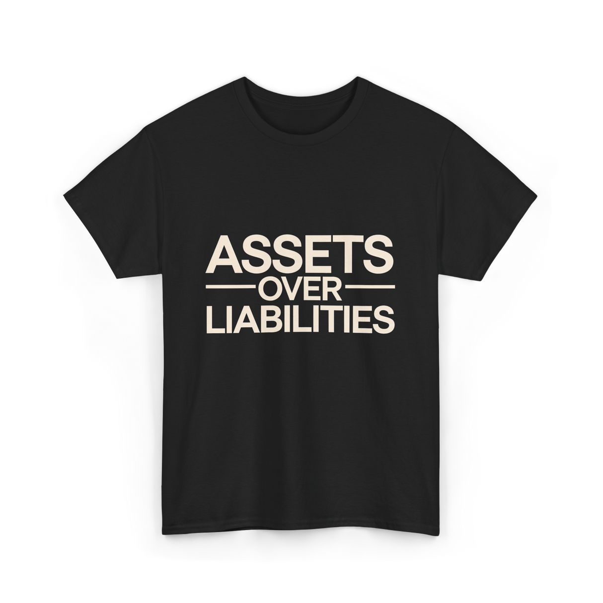 Assets Over Liabilities Accounting T-Shirt - Black