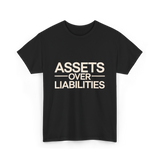 Assets Over Liabilities Accounting T-Shirt - Black