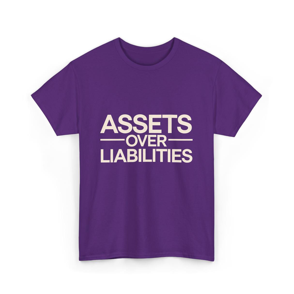 Assets Over Liabilities Accounting T-Shirt - Purple