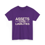 Assets Over Liabilities Accounting T-Shirt - Purple