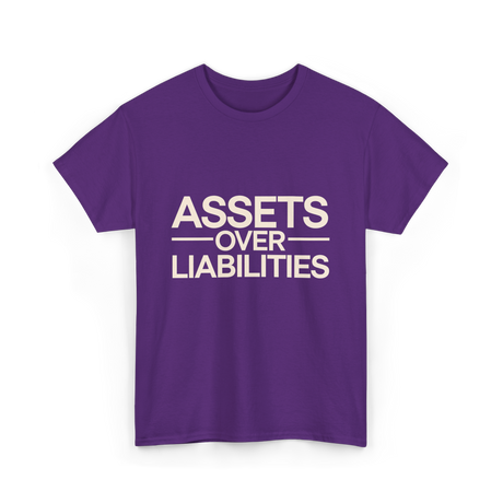 Assets Over Liabilities Accounting T-Shirt - Purple