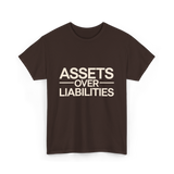 Assets Over Liabilities Accounting T-Shirt - Dark Chocolate