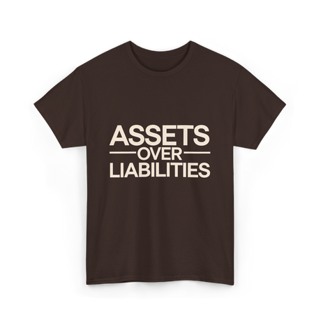 Assets Over Liabilities Accounting T-Shirt - Dark Chocolate