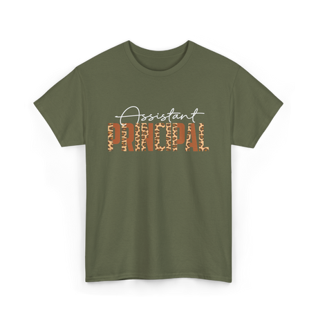 Assistant Principal Job Title T-Shirt - Military Green