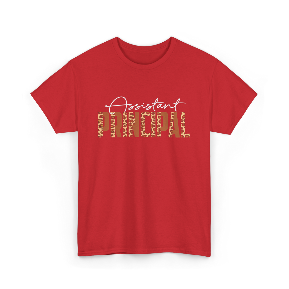 Assistant Principal Job Title T-Shirt - Red