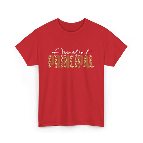 Assistant Principal Job Title T-Shirt - Red