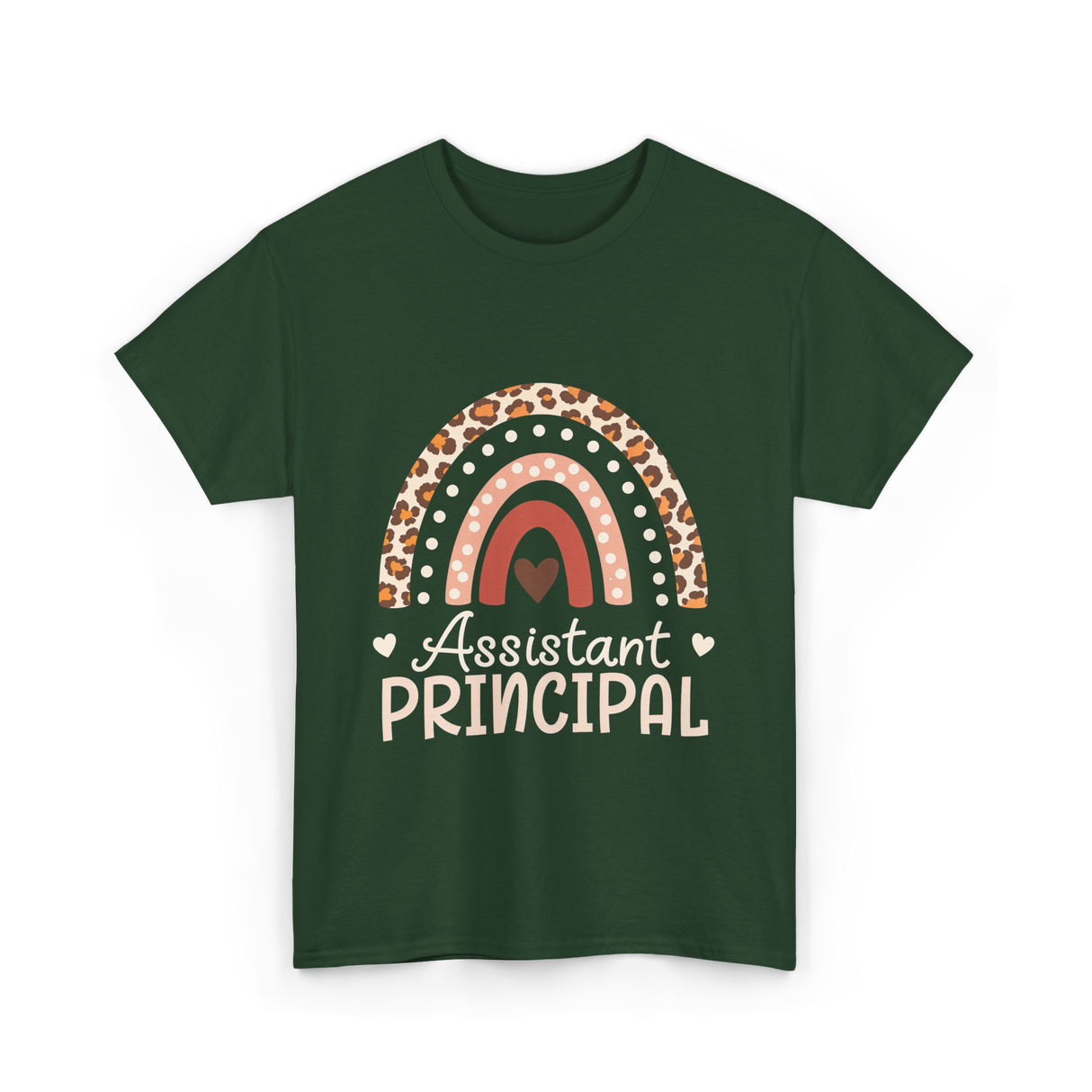 Assistant Principal Leopard Appreciation T-Shirt - Forest Green