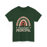 Assistant Principal Leopard Appreciation T-Shirt - Forest Green