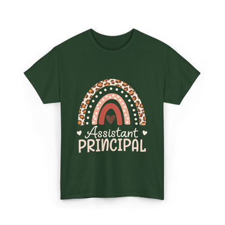 Assistant Principal Leopard Appreciation T-Shirt - Forest Green