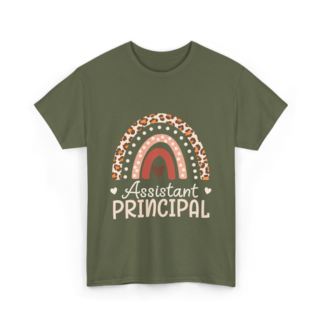 Assistant Principal Leopard Appreciation T-Shirt - Military Green