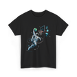 Astronaut Basketball Space Sports T-Shirt - Black