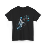 Astronaut Basketball Space Sports T-Shirt - Black