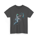 Astronaut Basketball Space Sports T-Shirt - Dark Heather