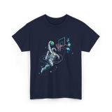 Astronaut Basketball Space Sports T-Shirt - Navy