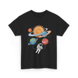 Astronaut in Space Astronomy T-Shirt - Black