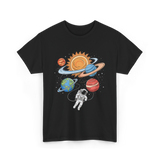 Astronaut in Space Astronomy T-Shirt - Black