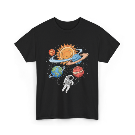 Astronaut in Space Astronomy T-Shirt - Black