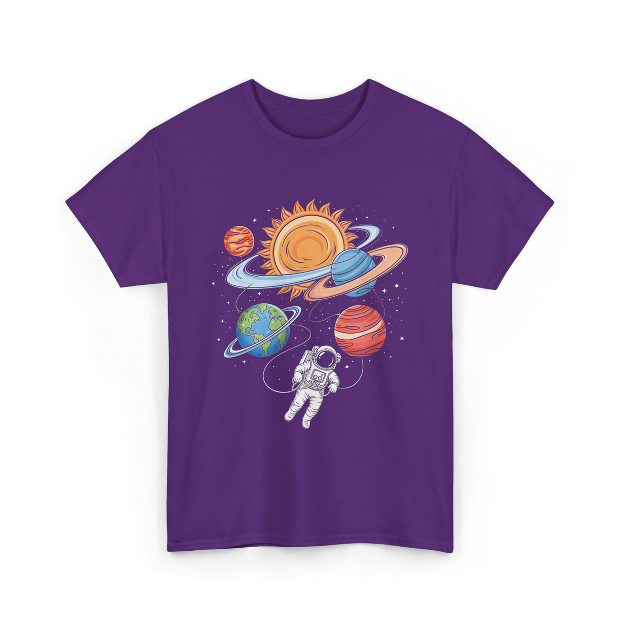 Astronaut in Space Astronomy T-Shirt - Purple