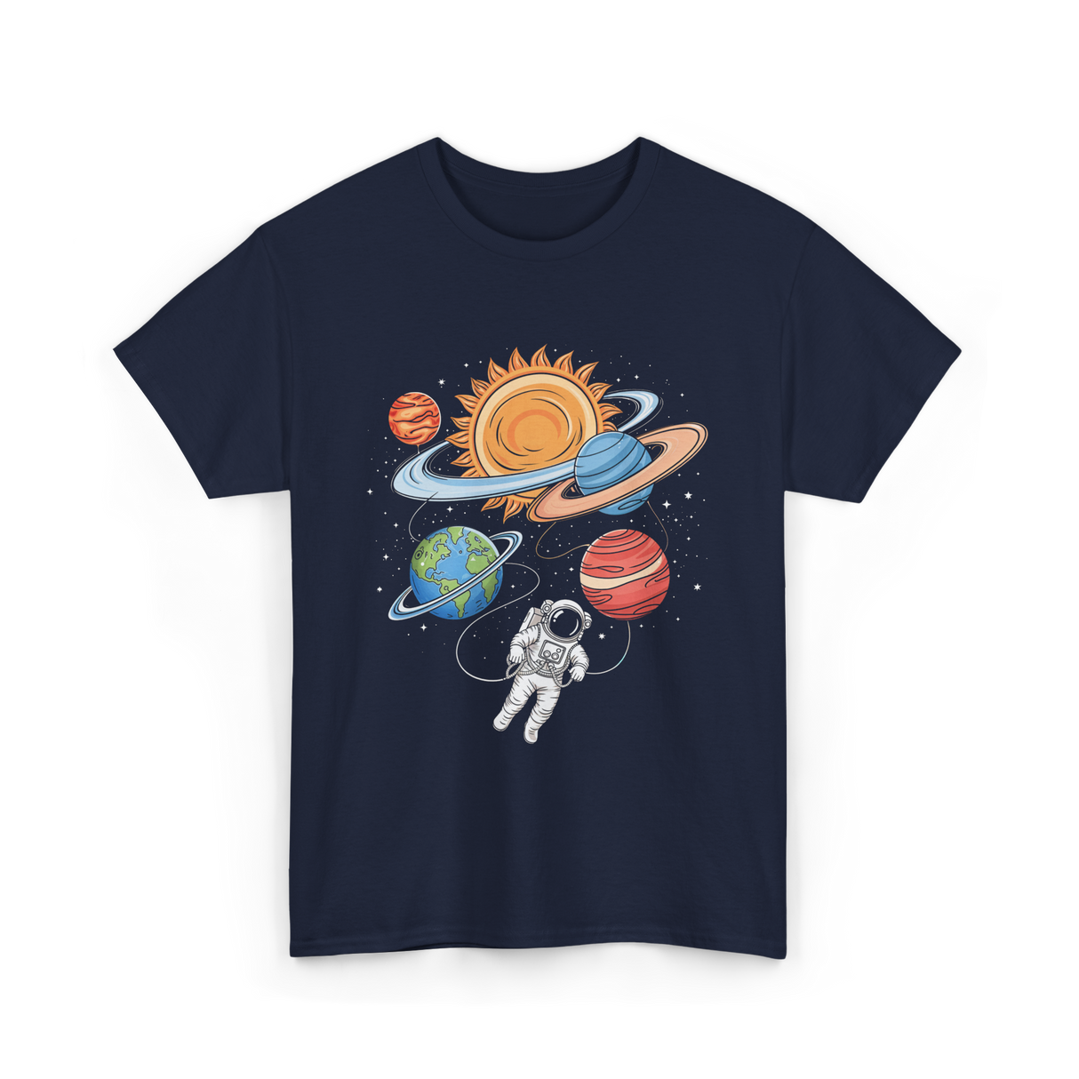 Astronaut in Space Astronomy T-Shirt - Navy