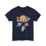 Astronaut in Space Astronomy T-Shirt - Navy