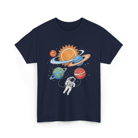 Astronaut in Space Astronomy T-Shirt - Navy