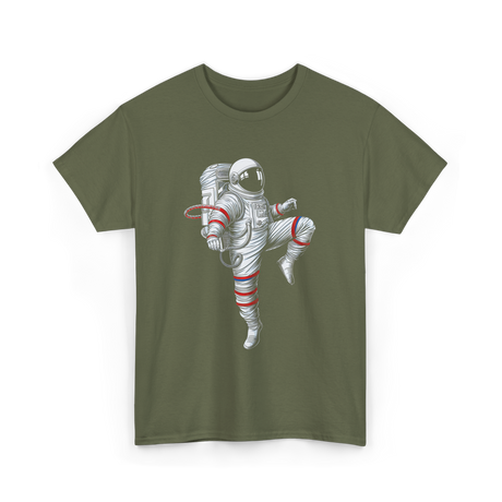 Astronaut Martial Arts Karate T-Shirt - Military Green